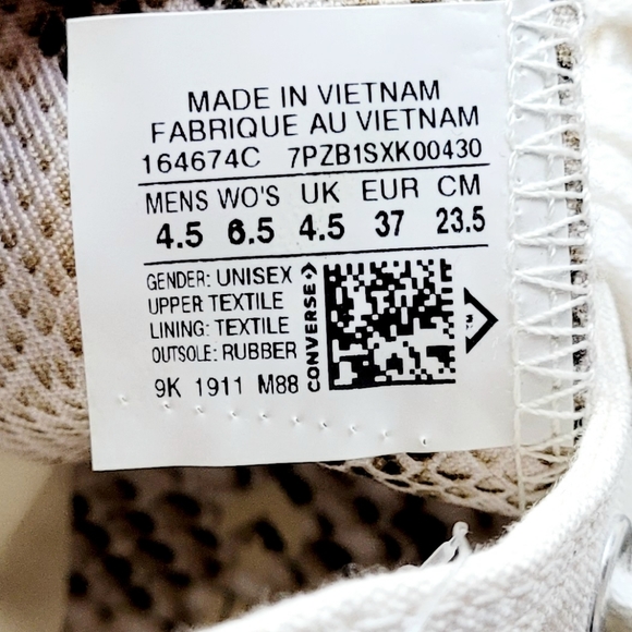 Converse CTAS Hi Egret/Black/Egret Snake Print - Picture 6 of 8